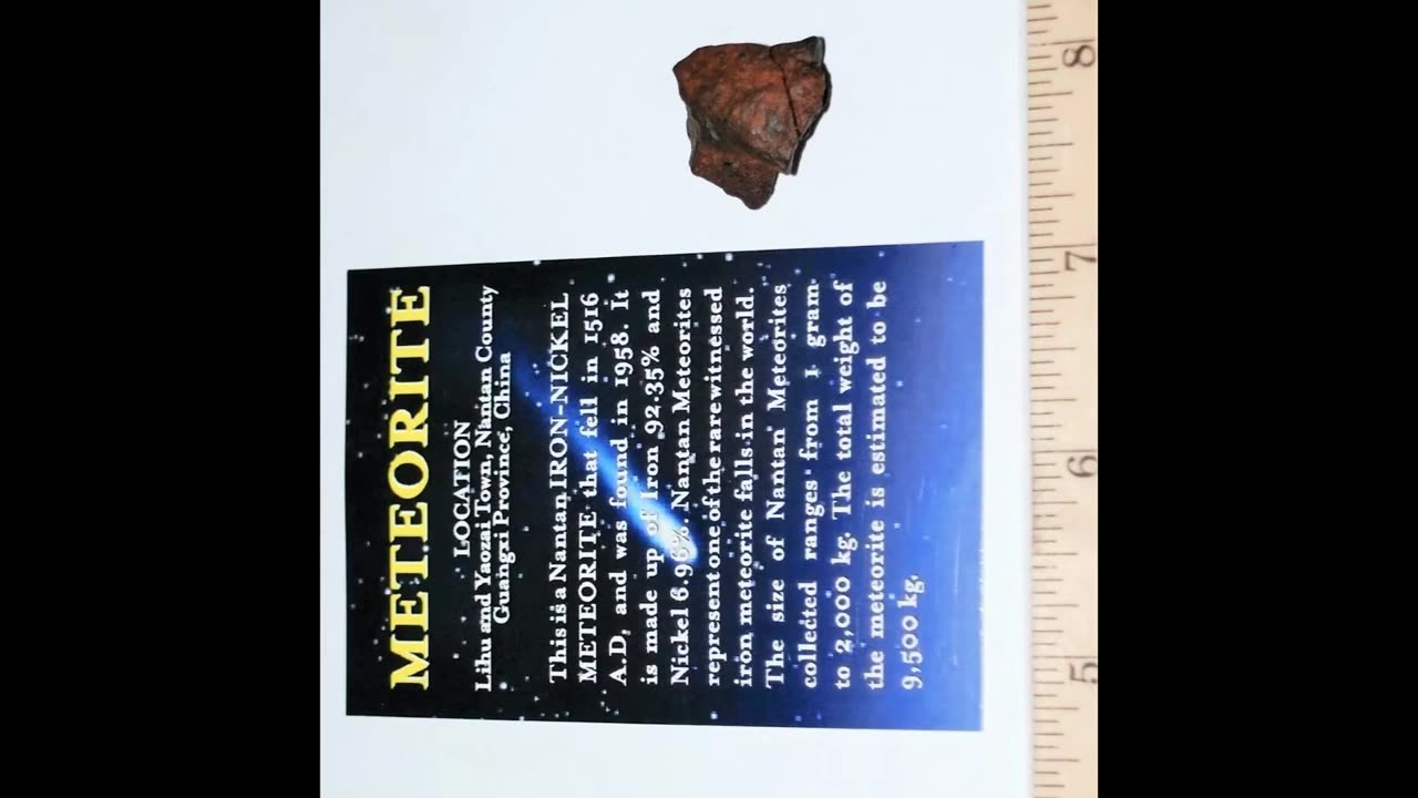 Nantan Chinese Iron Nickel Meteorite 5g Genuine & Unrestored