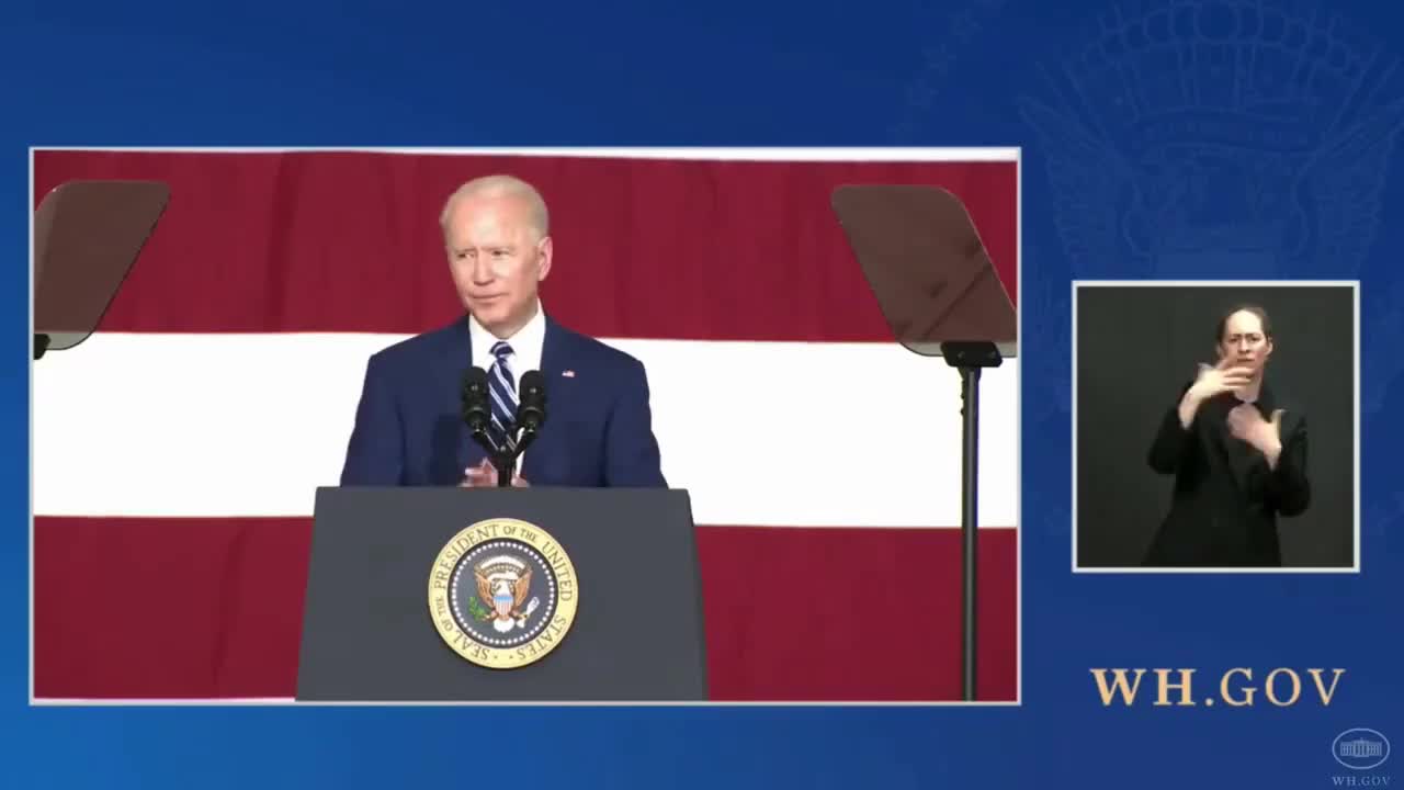 President Biden complimenting young girl during speech: I love those barrettes in your hair Virginia