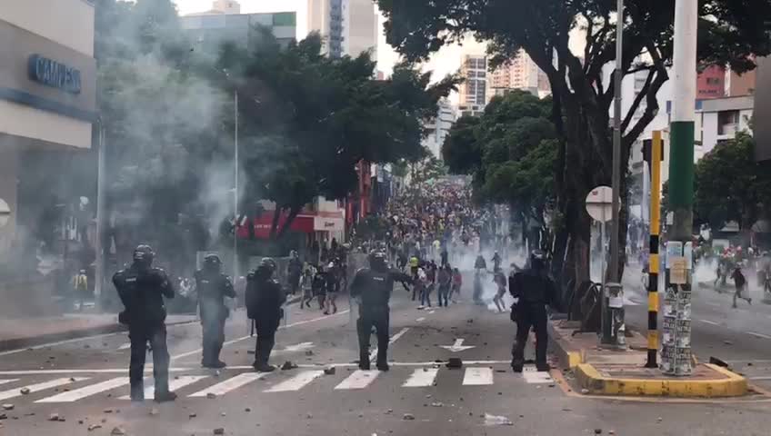 Enfrentamientos con el Esmad en Bucaramanga