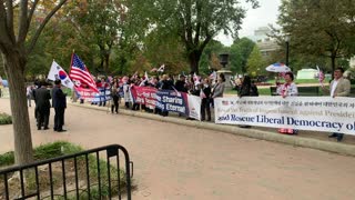 Demonstration across from the Whitehouse