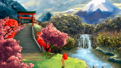 Japanese bamboo flute music - Stress relief music Sounds of nature Relaxing music