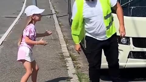 A little girl stopped the bus for a good cause!