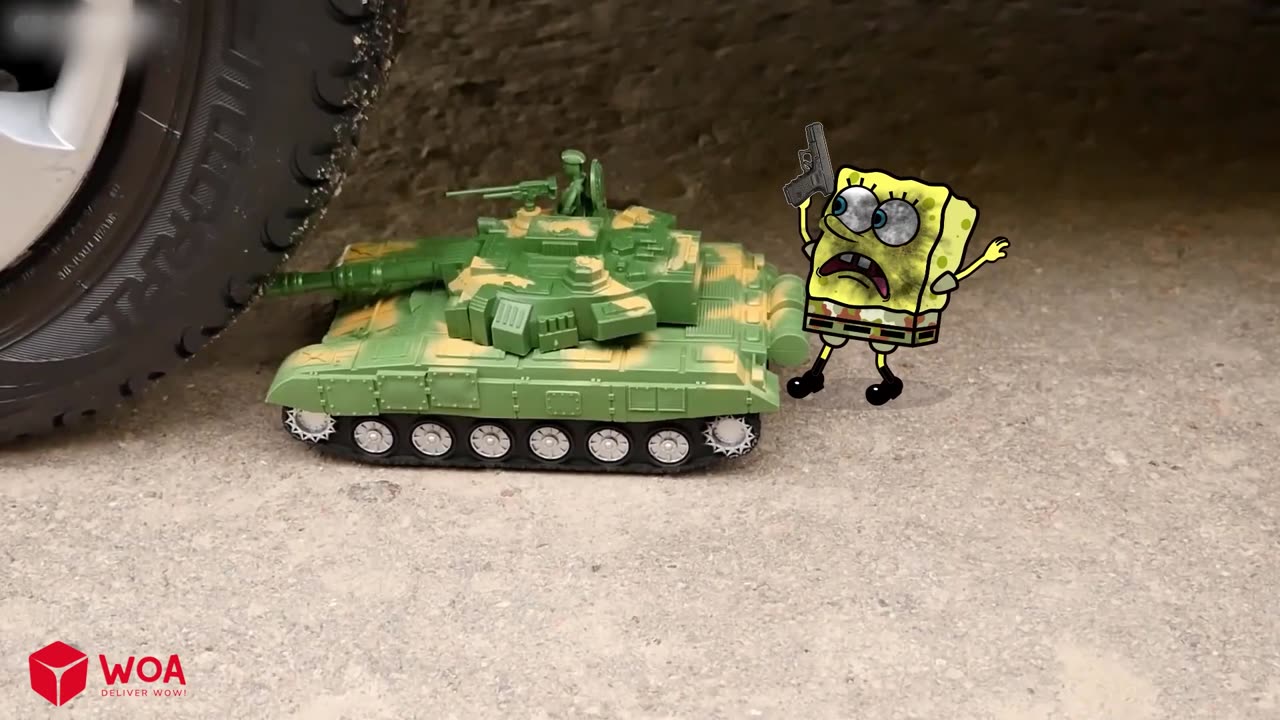 Help ! Car Crushing Spongebob vs Watermelon Crushing Crunchy & Soft Things by Car