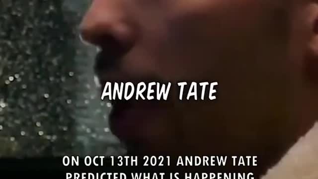 Andrew tate predicted this ...