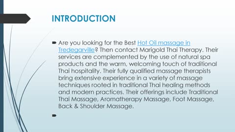 Get The Best Hot Oil massage in Tredegarville.