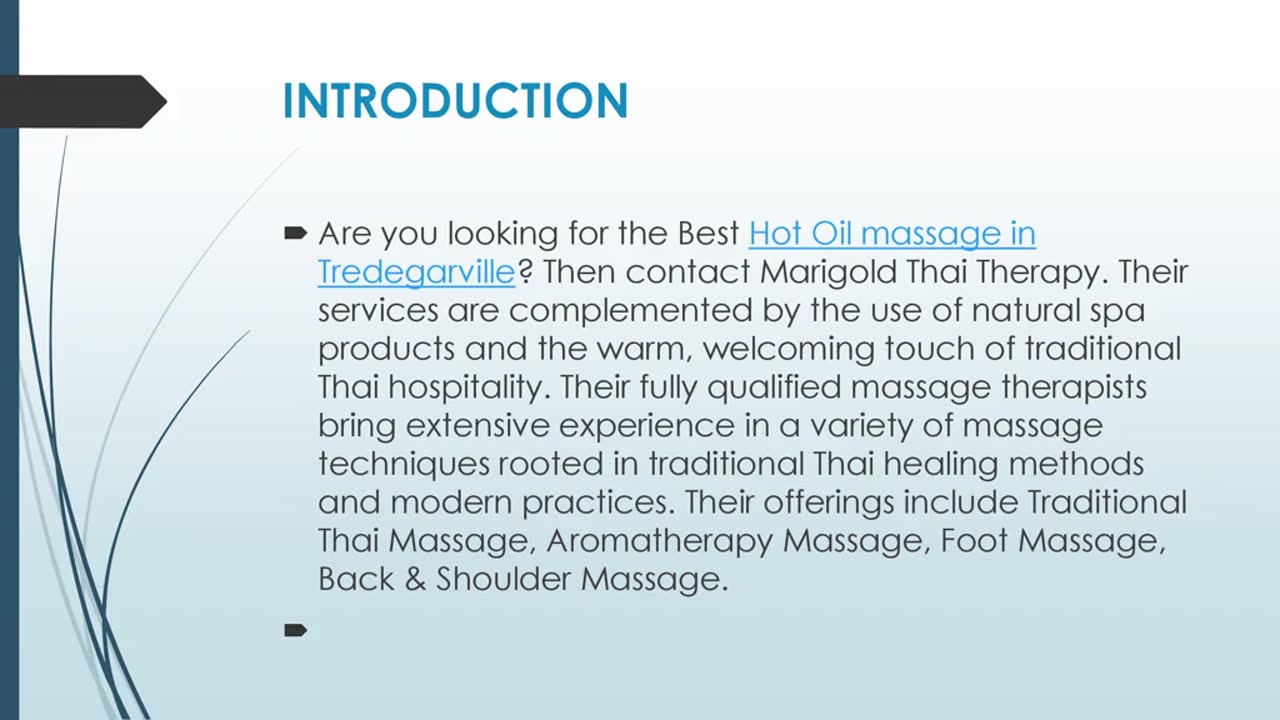 Get The Best Hot Oil massage in Tredegarville.