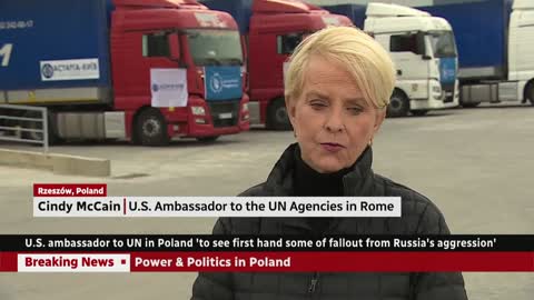 U.S. Ambassador Cindy McCain says crisis in Ukraine is undermining food security