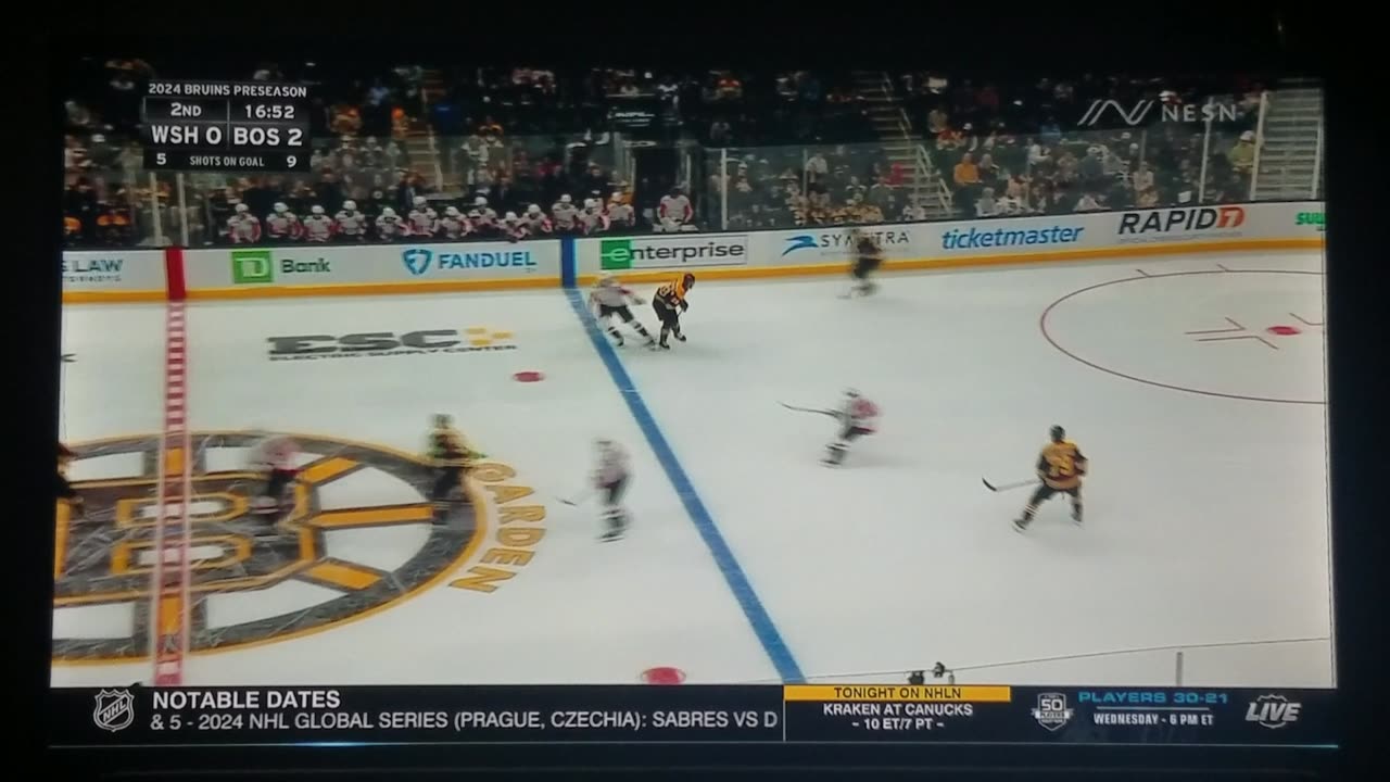 WSH vs BOS - Bruins Lead 2-0