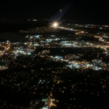 Night Lights of Nashville from the Sky