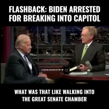 When Biden was Arrested for Breaking into the Capitol Chambers at 29 years old...