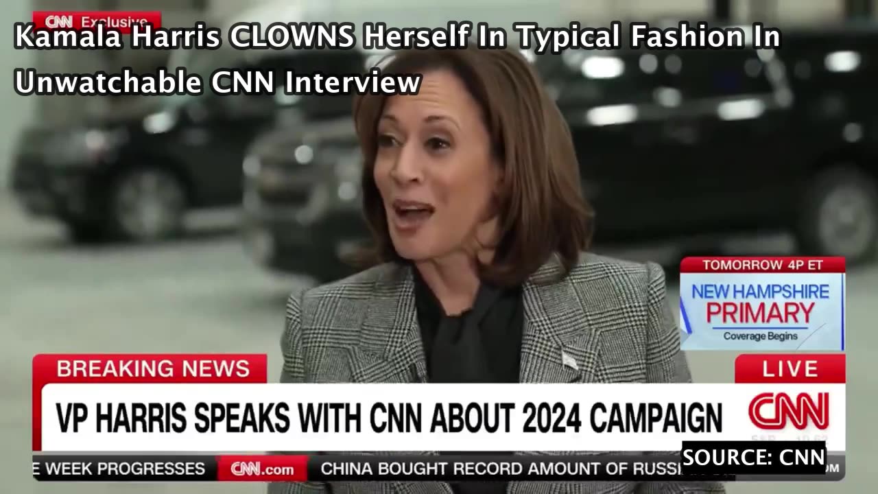 Kamala Harris CLOWNS Herself In Typical Fashion In Unwatchable CNN Interview