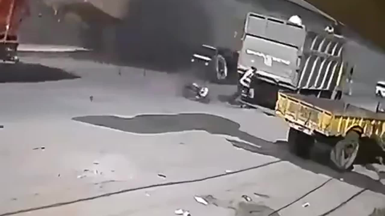 Truck Flips Off Overpass