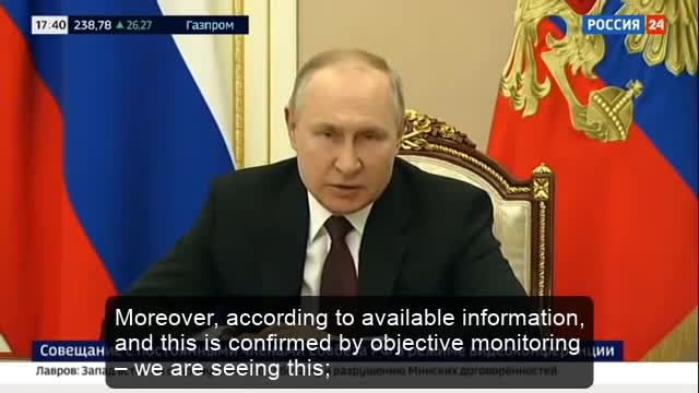 Putin Speech Calling on the Ukrainian Military to Take Power English Subtitles Feb 25