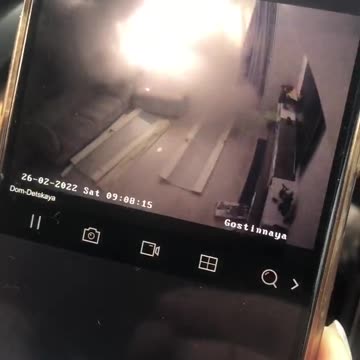 #Russian missile attack Video from inside one of the apartments in Lobanovsky