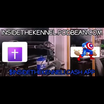 The kennel with Mr Captain America himself