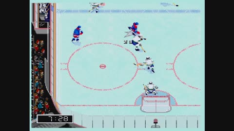 NHL97 (Sega Genesis) NY Rangers vs Hartford Part1