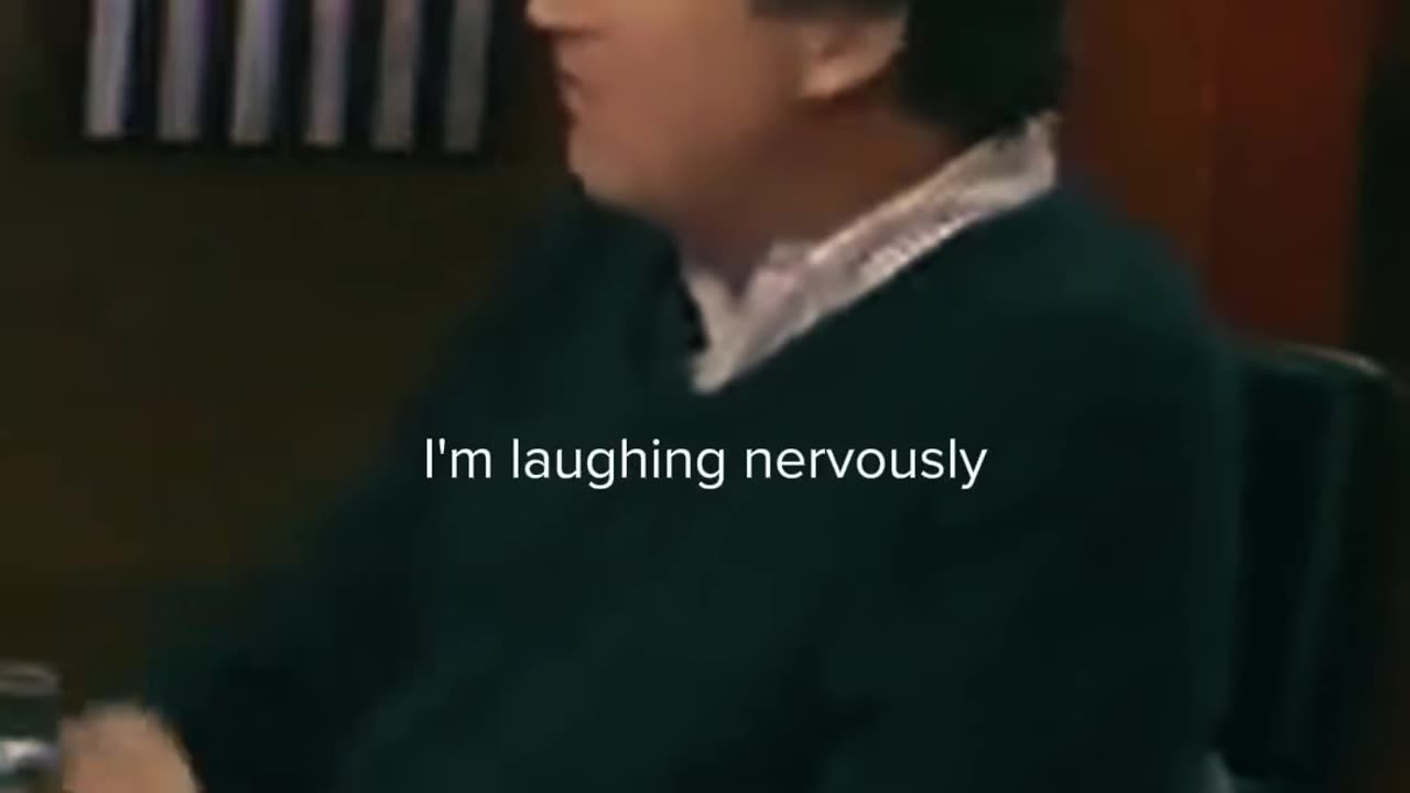 Tucker Carlson laughing nervously 😂