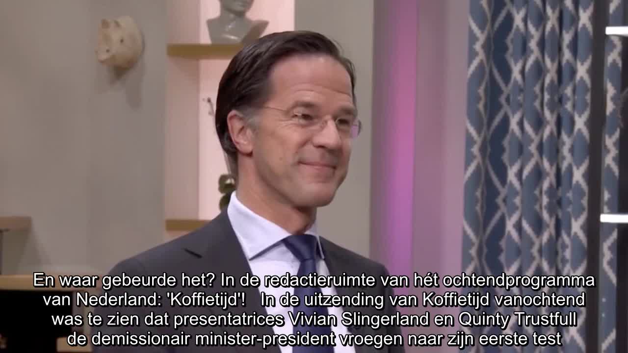 Primeur bij Koffietijd: Mark Rutte doet eerste coronatest