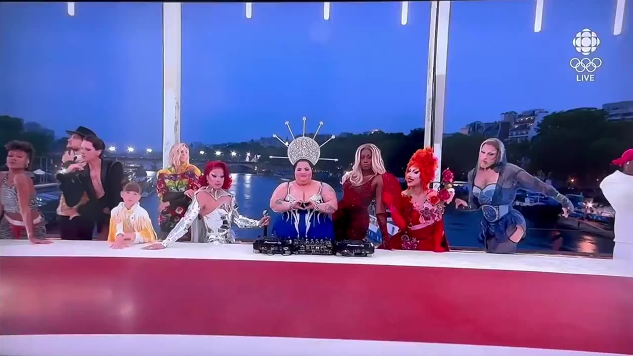 paris olympics satanic queer ritual mocking the last supper. france has fallen