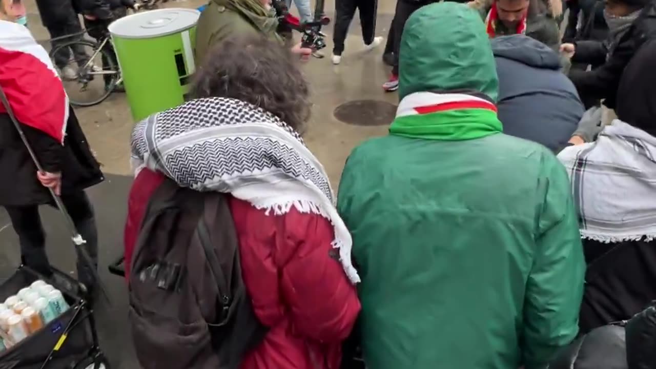 Palestinian NPC's Steal a Canadian flag Oct 10 2024