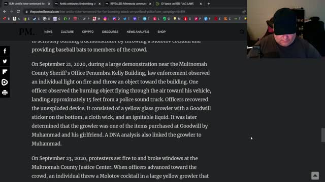 A terrorist is going to Oregon state prison for 10 years