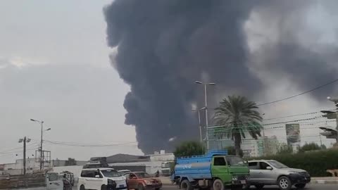 More footage from the alleged Israeli strike in Hodeidah