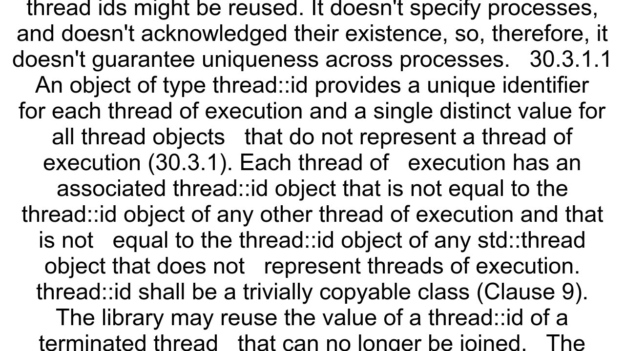 Is stdthreadid unique across processes