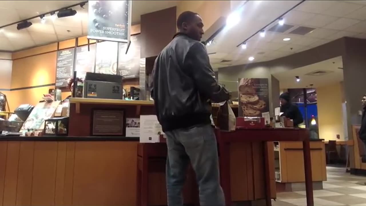 Police Gang Stalkers Use Police Hand Signals At Panera Bread in Greensboro, NC