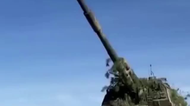 Self-Propelled Howitzers Destroy Targets In The Ukraine-Russia War