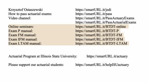 Exam LTAM exercise for May 10, 2021