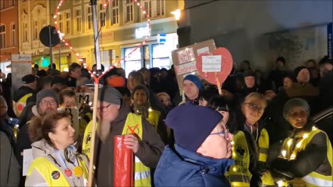 Eröffnung EDGAR, Kleine Andacht KATRIN - BAUTZEN, Kornmarkt, 05 02 2024, 157. MAHNWACHE 🕊