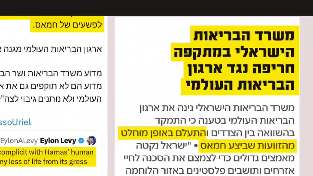 The WHO is antisemitic organization