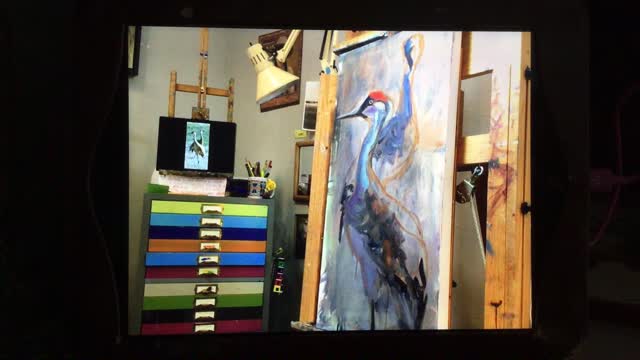 Let's Paint Sandhill Cranes on a Failed Horse Painting