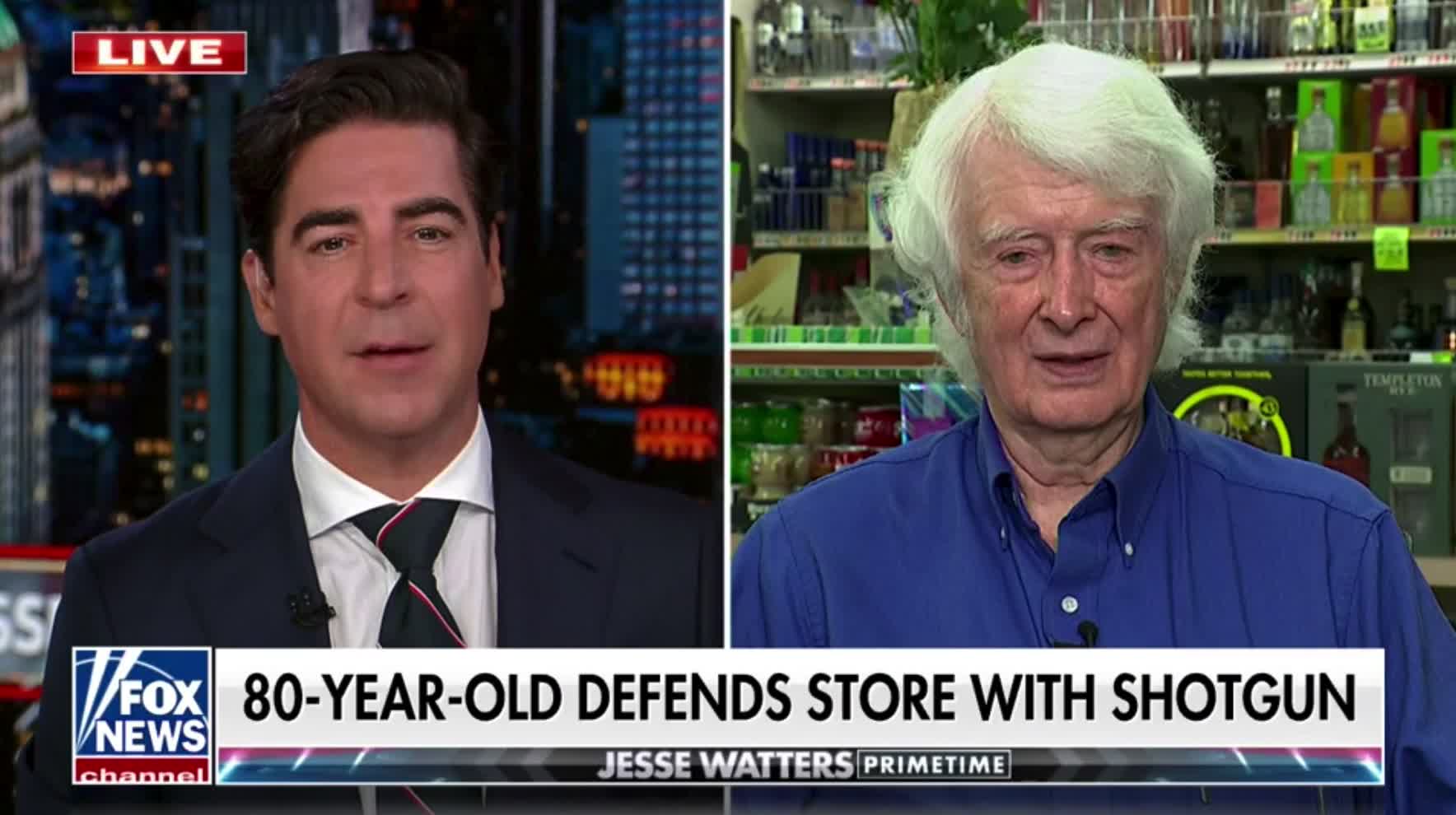 An 80-year-old store owner who defended himself against armed robbers talks about his experience