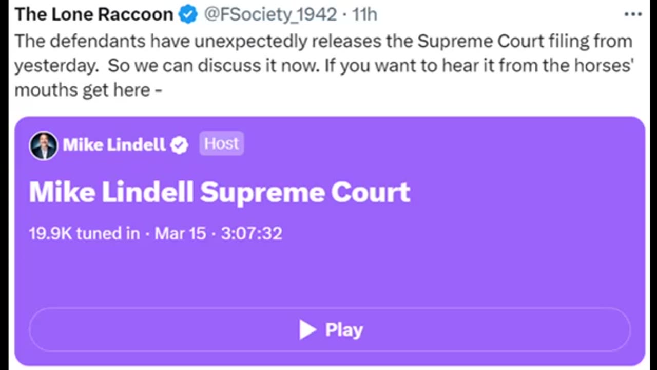 Lindell 3-15 Spaces Part II- after SCOTUS petition leaked