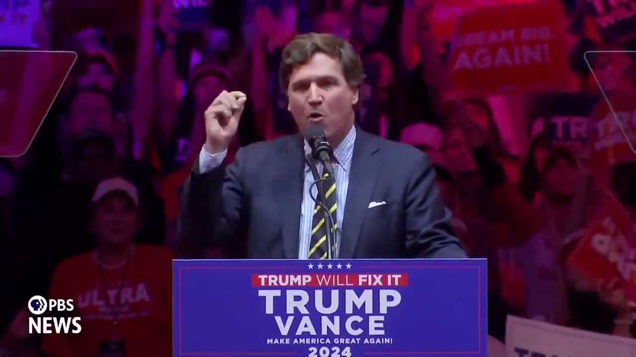 Tucker Carlson gives great speech at Trumps latest rally