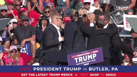 Donald Trump just escaped a assassination attempt while speaking at a rally in Pennsylvania. #viral