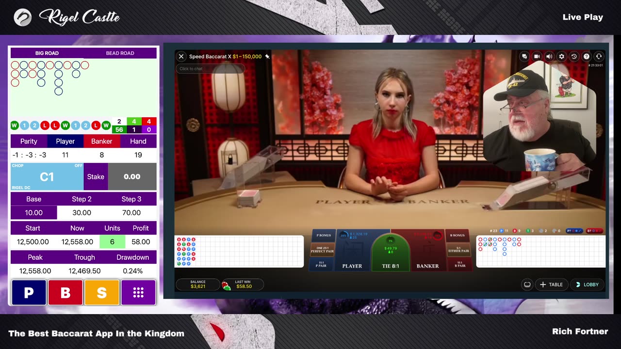 How to win at baccarat with the Rigel Castle App for FREE #2