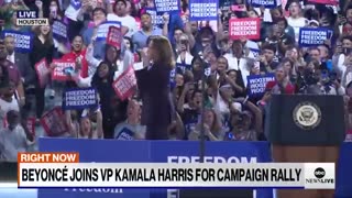 Beyoncé introduces Kamala Harris at Houston rally