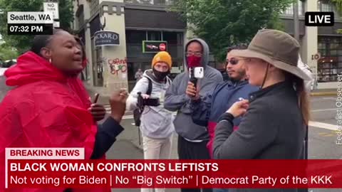 Black Woman Confronts Leftists