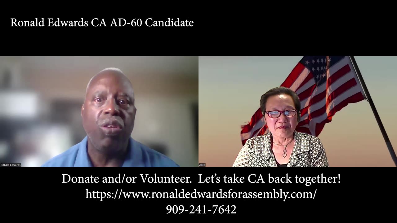 Interview with Ronald Edwards CA AD-60 candidate