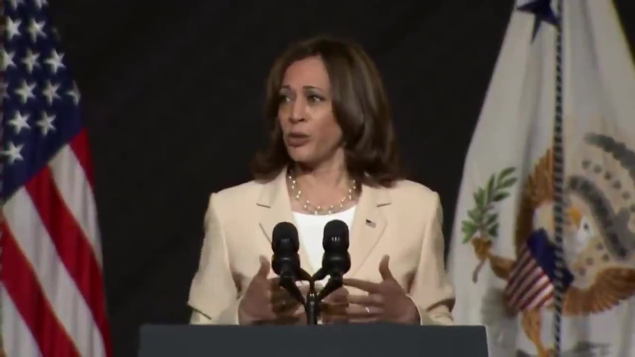 Kamala Harris links the U.S. Supreme Court decision on abortion to American slavery.