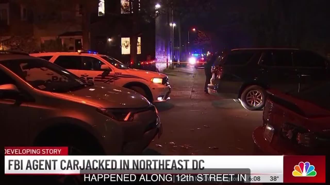 An FBI agent was carjacked by suspects with a gun in Northeast DC this afternoon.