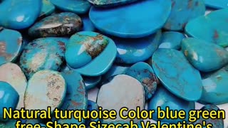 20250130-02 Natural turquoise Color blue green free-Shape Sizecab Valentine's Day Gift for Her