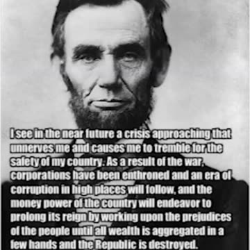 President Lincoln's fear came true!