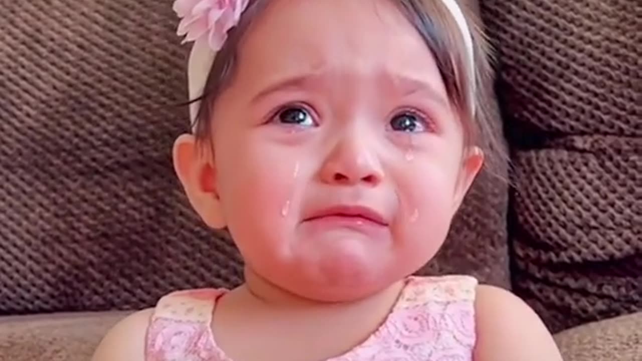 Cute baby crying