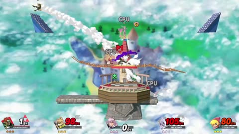 Ganondorf Vs Fox Vs Corrin Vs Mewtwo Vs Toon Link on Peach's Castle (Super Smash Bros Ultimate)