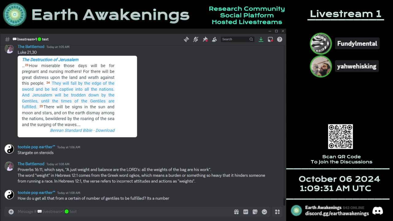 Earth Awakenings - Livestream 1 - #1909