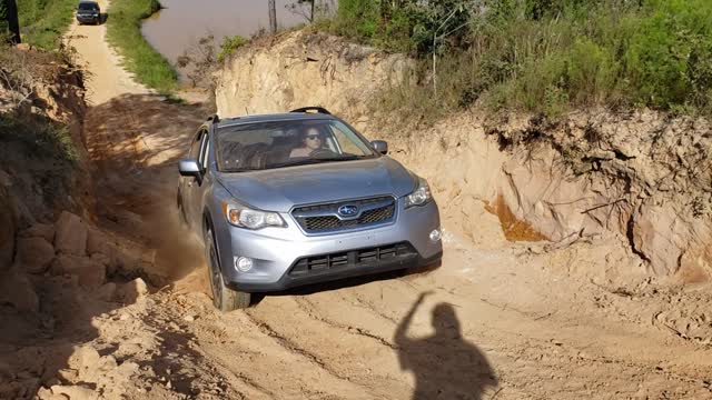 Subaru Crosstrek climbing steep hill