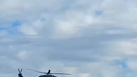Combat helicopters Ka-52 and Mi-28N over the Luhansk People's Republic. July 14, 2022.